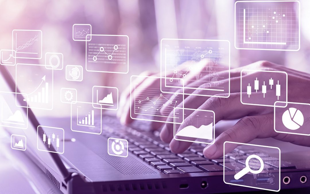 Woman hand holding smart phone with graphic icon multichannel on